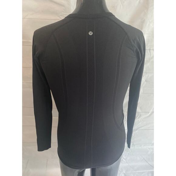 Lululemon Swiftly Tech Long Sleeve Crew Black Running Top Women’s 8? No Tag - Picture 2 of 7